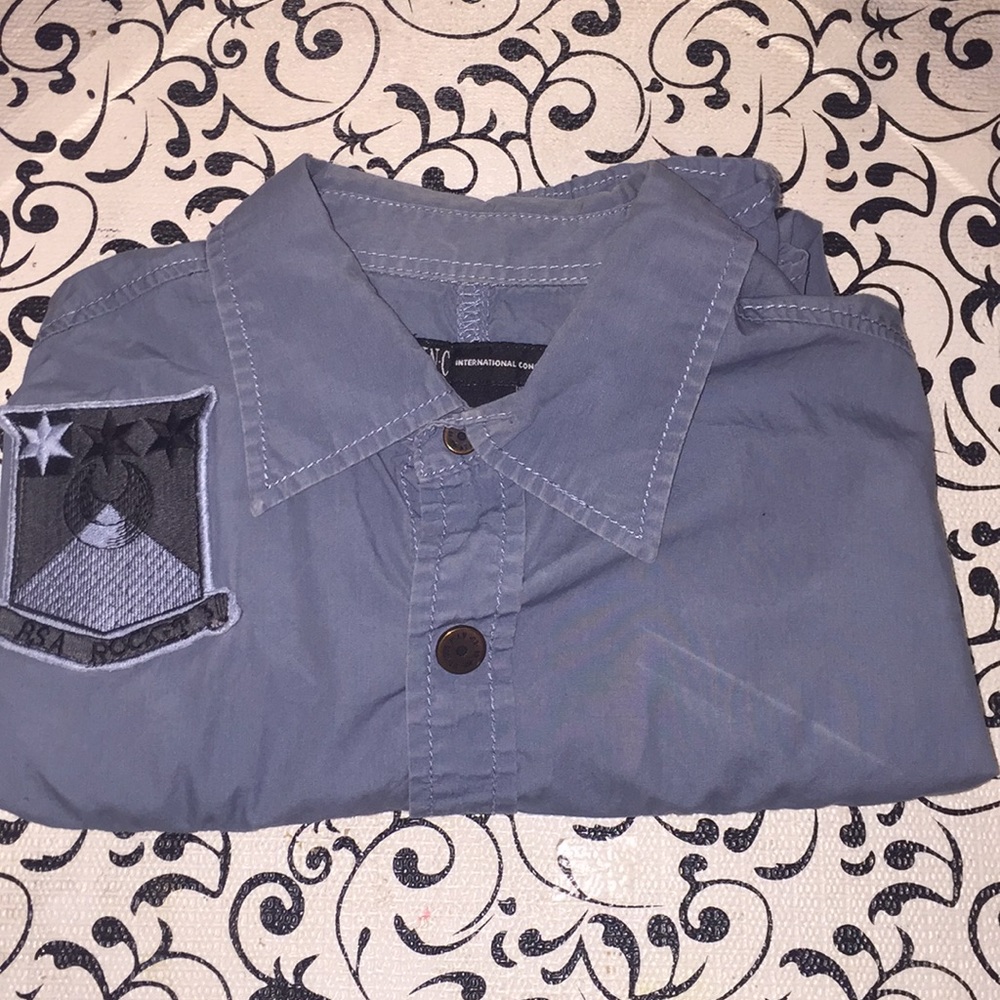 INC Men’s Short Sleeve Button Down Shirt